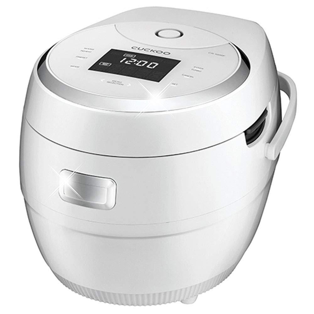 Cuckoo Electronics Cuckoo Rice Cooker 20 Cups Cooked Warmer with Nonstick Pot 16 Menu Modes and Micom Fuzzy Logic Tech with Auto Clean Features in White (CR-1020F)