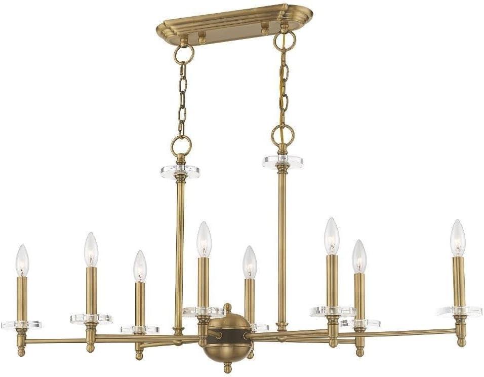 Livex Lighting Bennington 8 - Light Chandelier in  Antique Brass