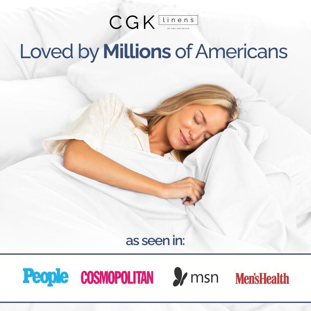 CGK Linens 4 Piece 100% Cotton 400 Thread Count Hotel Quality Bed Sheet Set