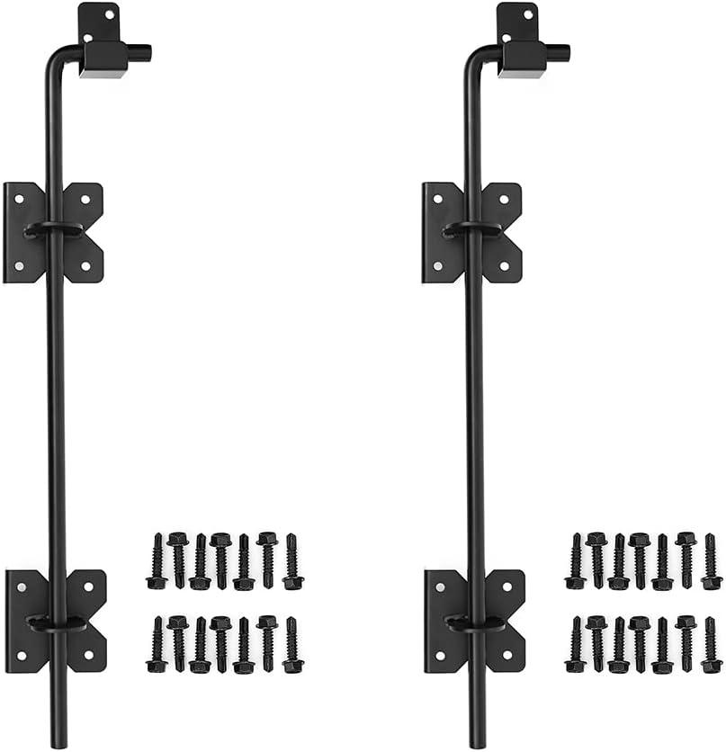 Heavy Duty Black Steel 36-inch Cane Bolt Drop Rod Set