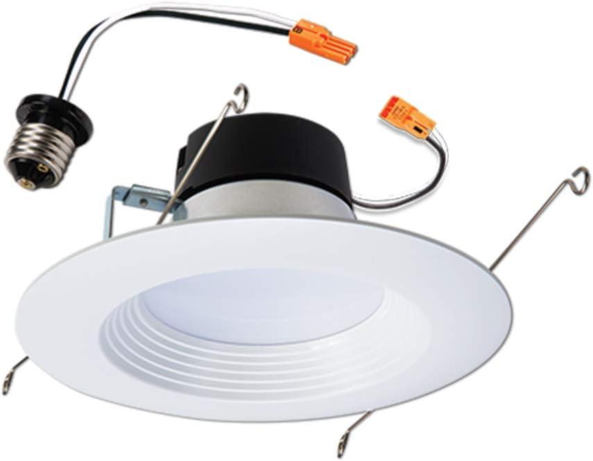 6-Inch White Matte LED Recessed Light Kit with Airtight Seal