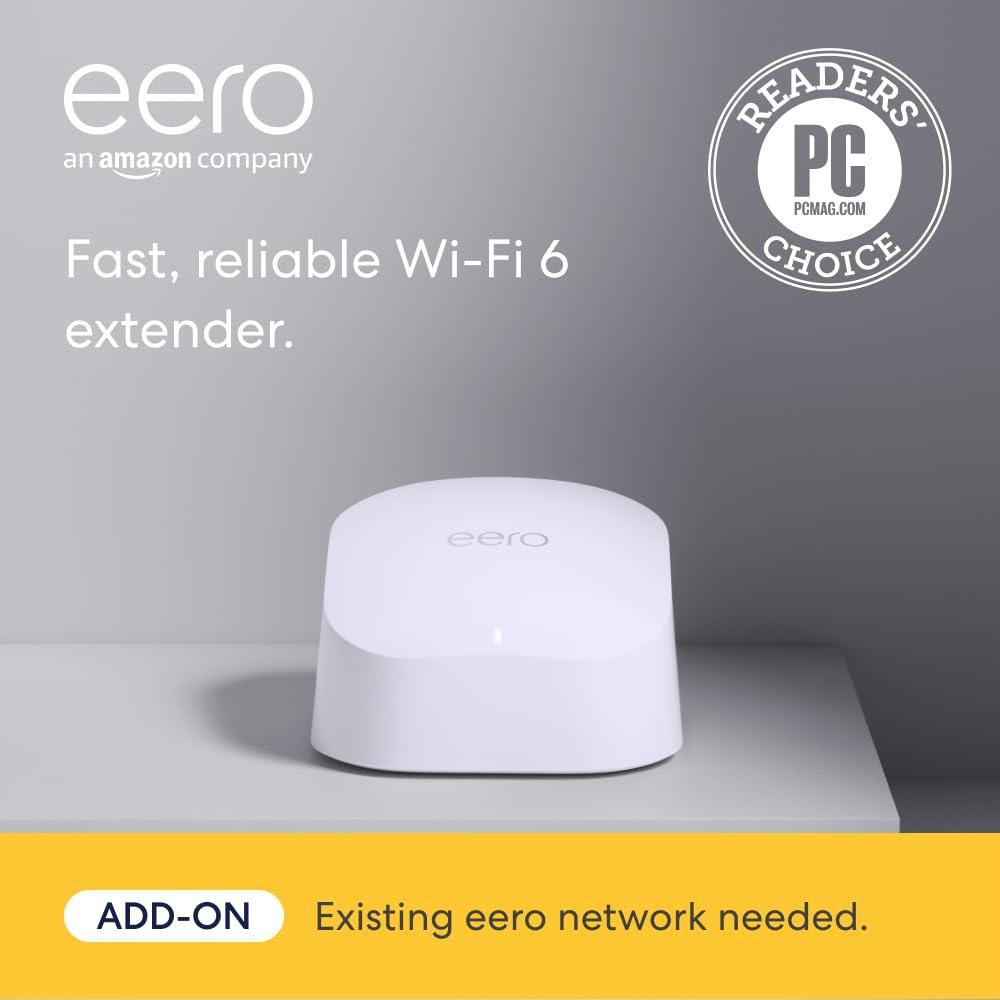 Eero 6 White Dual-Band Wi-Fi 6 Extender with Alexa