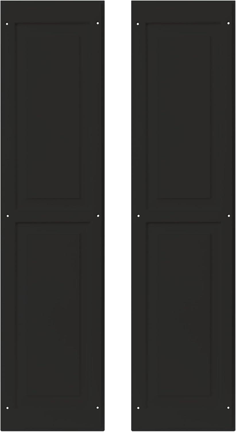 Shed Shutters Raised Panel 9" W x 36" H, Black for Sheds, Playhouses, and Chicken Coops 1 Pair (RP936BLK-BX2)