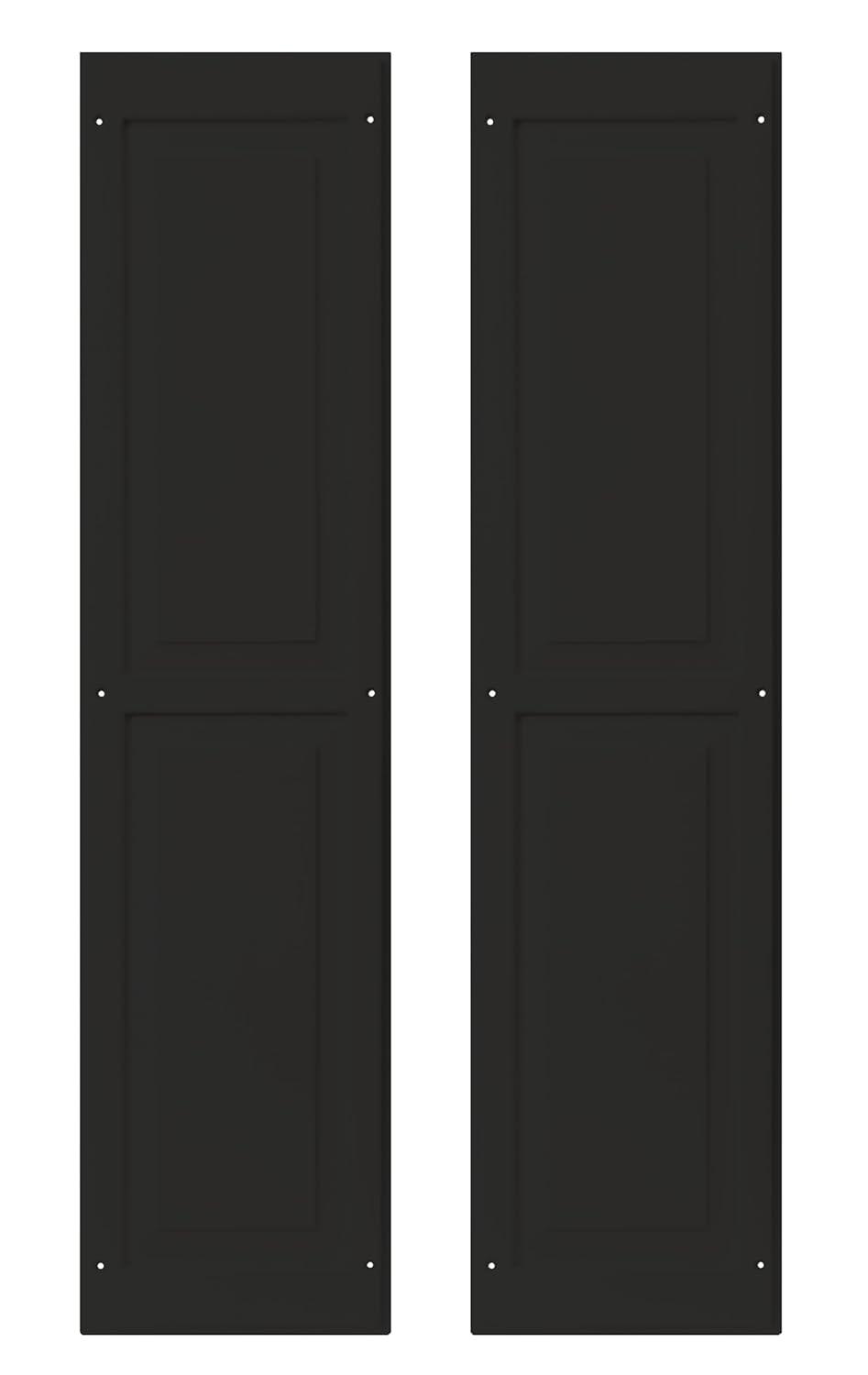Shed Shutters Raised Panel 9" W x 36" H, Black for Sheds, Playhouses, and Chicken Coops 1 Pair (RP936BLK-BX2)