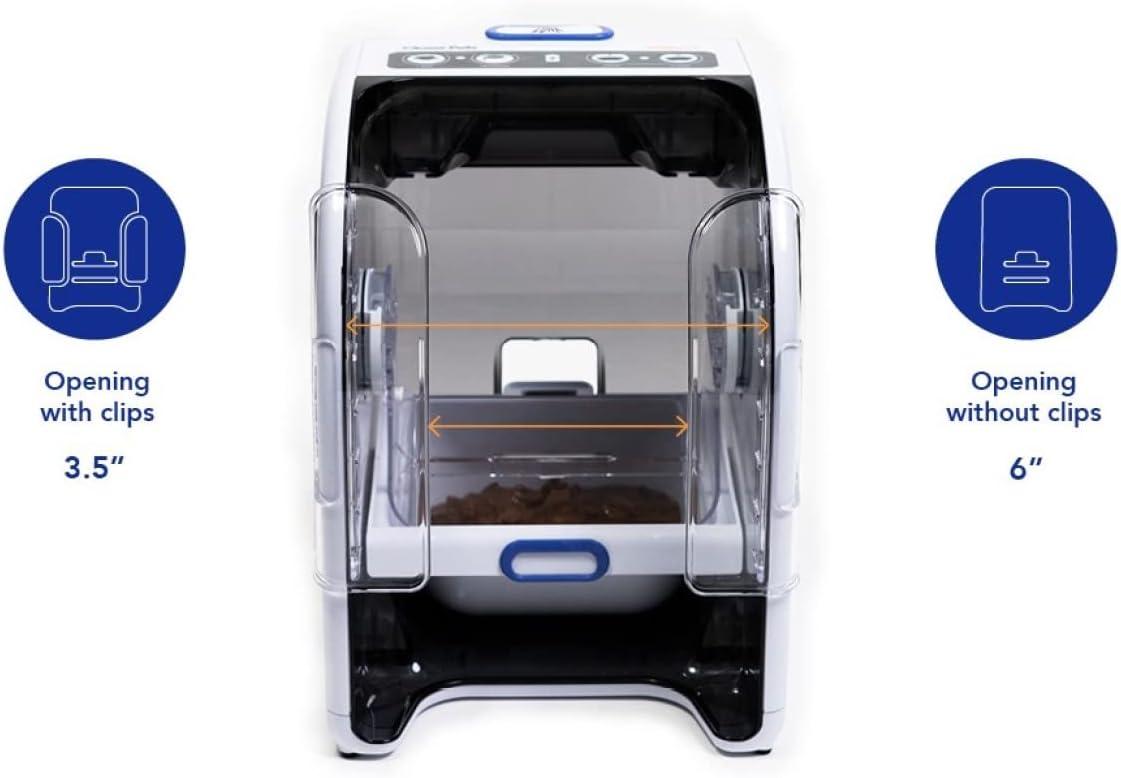 MiBowl Automatic Microchip Cat Feeder with BPA Free Bowl, Enclosed Back, and Collar Worn ID Disc