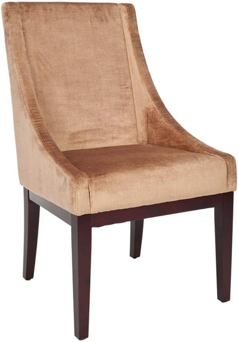 SAFAVIEH Velvet Sloping Arm Chair Champagne