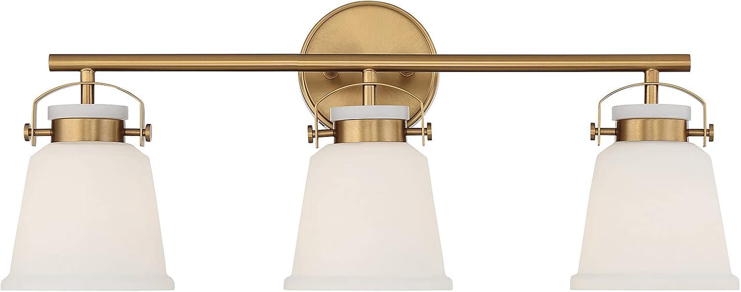 Kaden Warm Brass 3-Light Bathroom Vanity Fixture