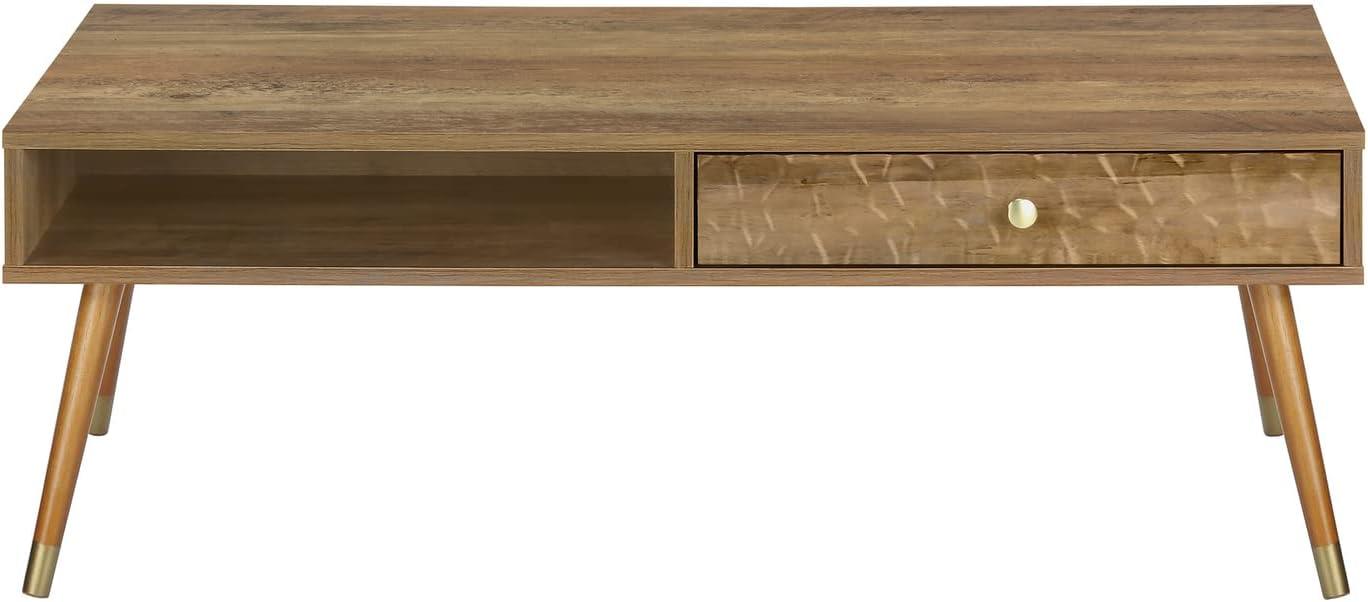 Monarch Specialties Coffee Table, Accent, Cocktail, Storage, Living Room, 44"L, Walnut Laminate