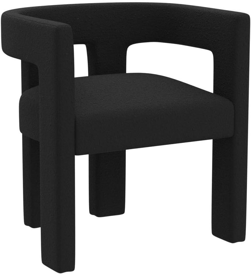 Meridian Furniture Athena Black Boucle Fabric Accent/Dining Chair