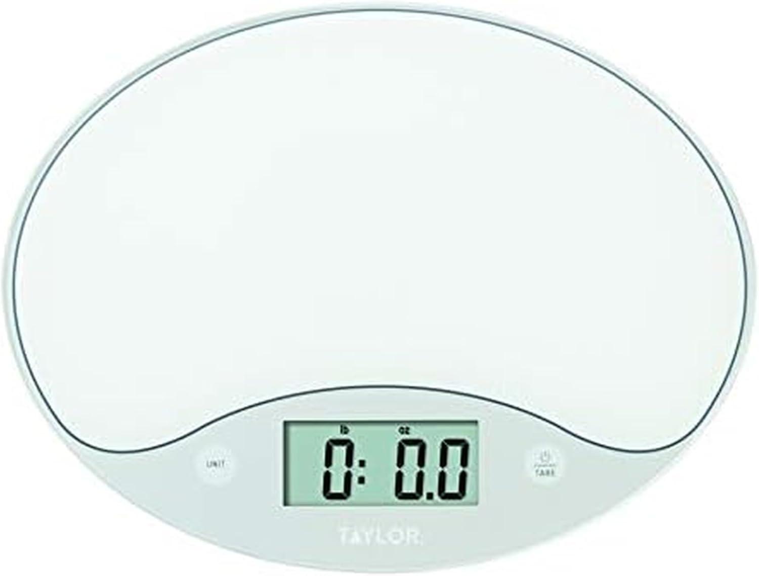 Taylor 6309561 11 lbs Digital Kitchen Scale, White