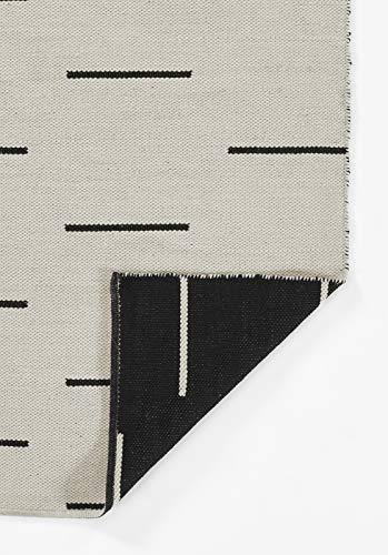 Ivory Stripe Essence 8' x 10' Synthetic Reversible Area Rug