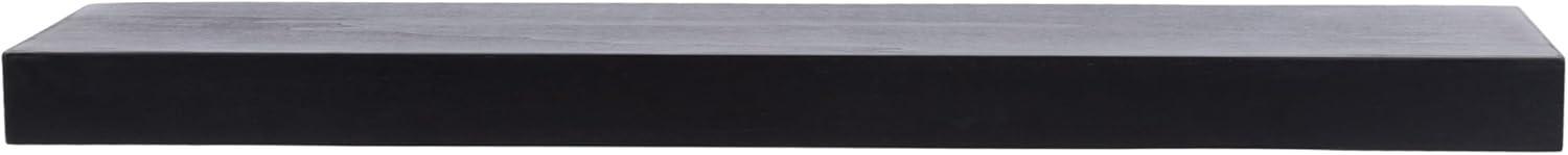 Kate & Laurel All Things Decor 36"x8" Havlock Wood Floating Shelf Black