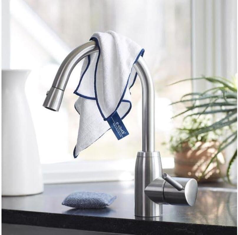 Red and Blue Microfiber Kitchen Cleaning Cloth Set, 2 Pack