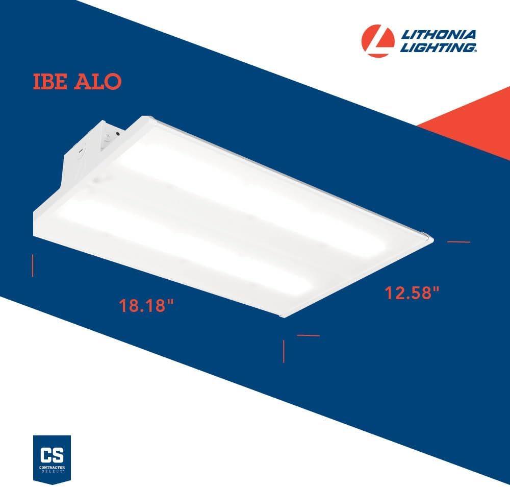 Lithonia Lighting IBE 1.5 Ft. 200-Watt Equivalent Adjustable Lumen and CCT Integrated LED White High Bay Light