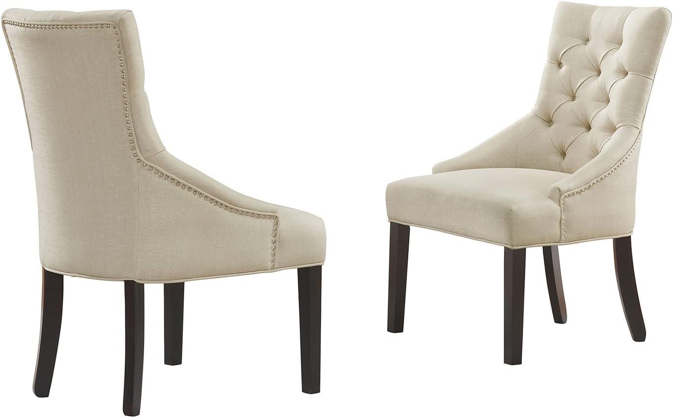 Set of 2 Haeys Tufted Upholstered Dining Armless Chairs - Alaterre Furniture