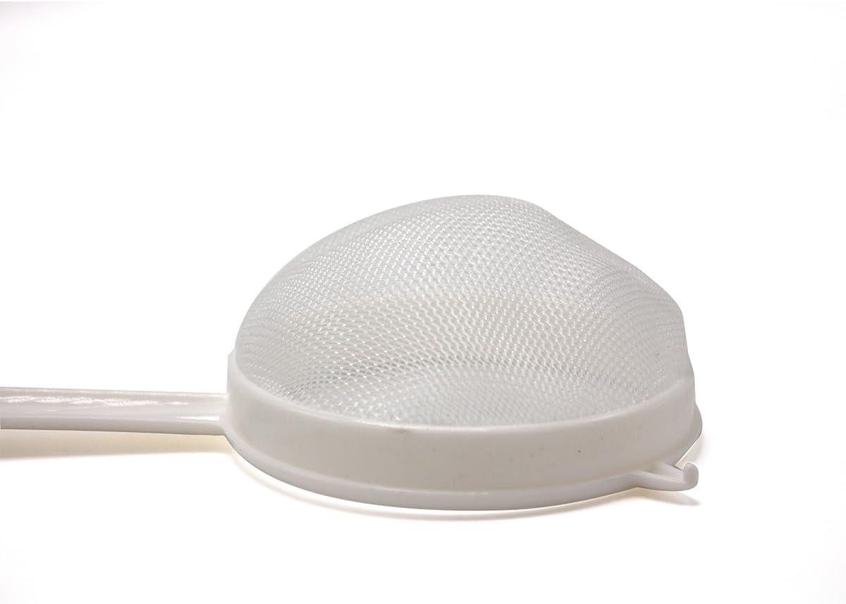 White Nylon Mesh Kitchen Strainer Set with Handles