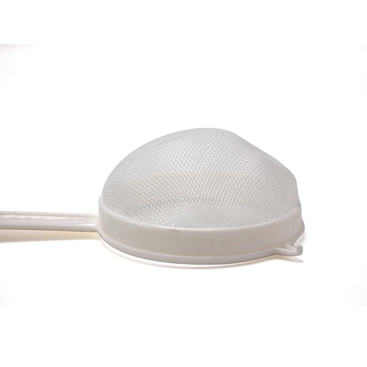White Nylon Mesh Kitchen Strainer Set with Handles