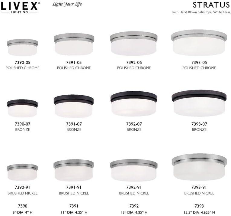 Livex Lighting Stratus 3 - Light Flush Mount in Polished Chrome