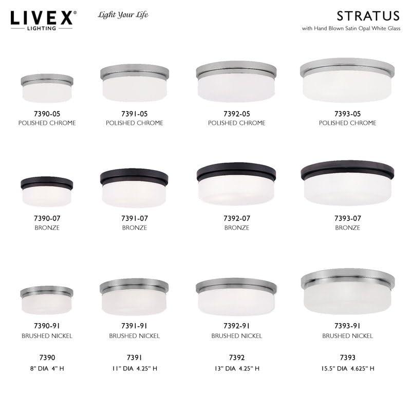 Livex Lighting Stratus 3 - Light Flush Mount in  Polished Chrome