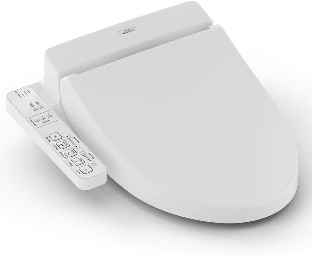 TOTO WASHLET C100 Electronic Bidet Toilet Seat with PREMIST, Rnd,White