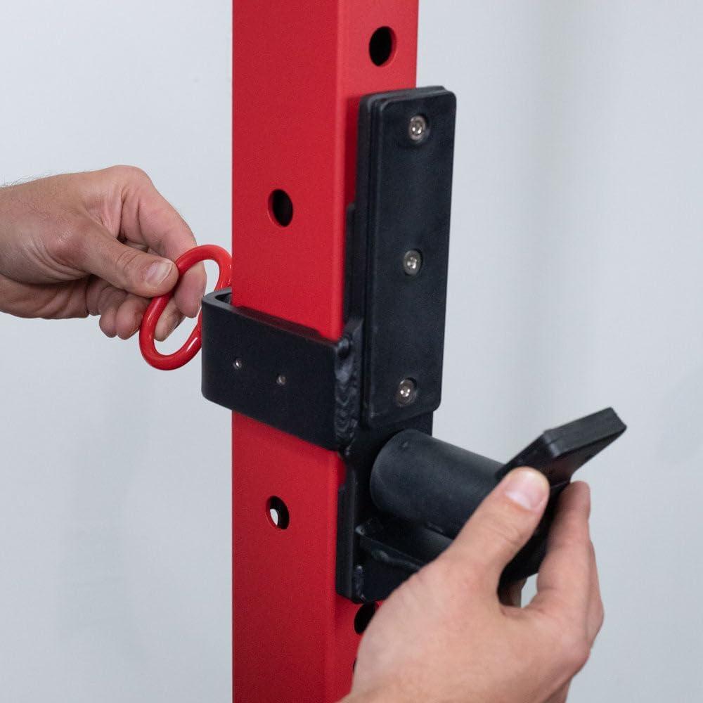 Black Steel Roller J-Hooks for Power Rack Attachment