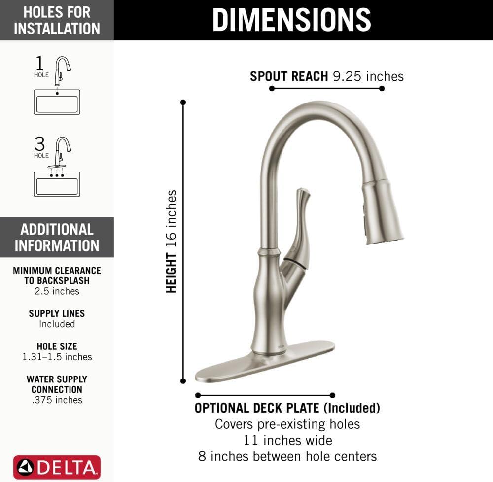 Ophelia Stainless Steel Pull Down Kitchen Faucet with Spray