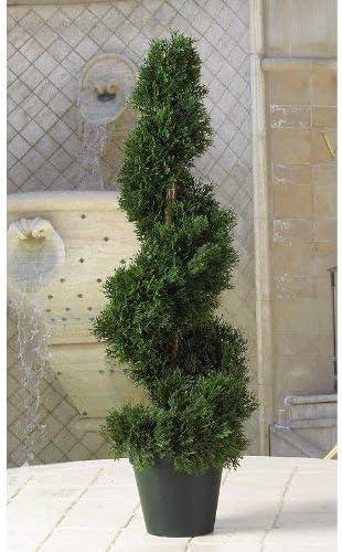 Nearly Natural 2ft. Cedar Spiral Artificial Tree (Indoor/Outdoor), Green