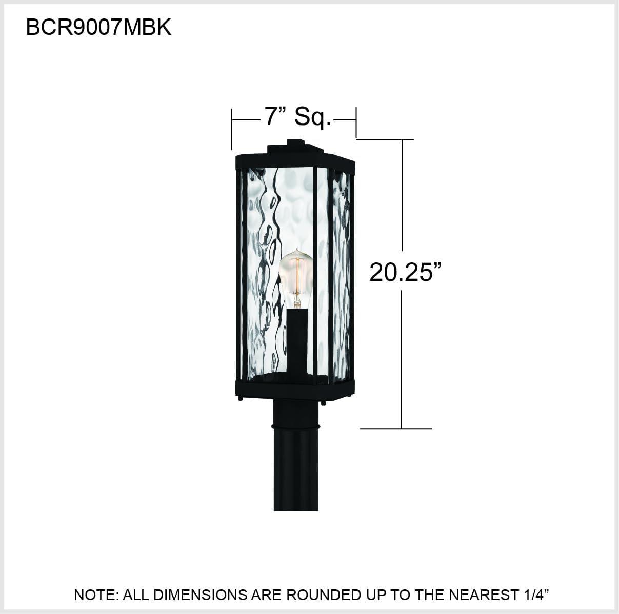 Quoizel Lighting Balchier 1 - Light Post Light in  Matte Black