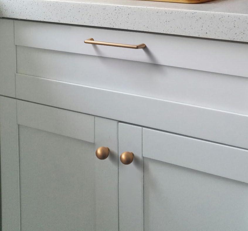 Goo-Ki Champagne Copper Cabinet Pulls with 3.8'' Hole Centers, Zinc Alloy Cabinet Handles for Dresser,Wardrobe,Cupboard- 6 Pack……