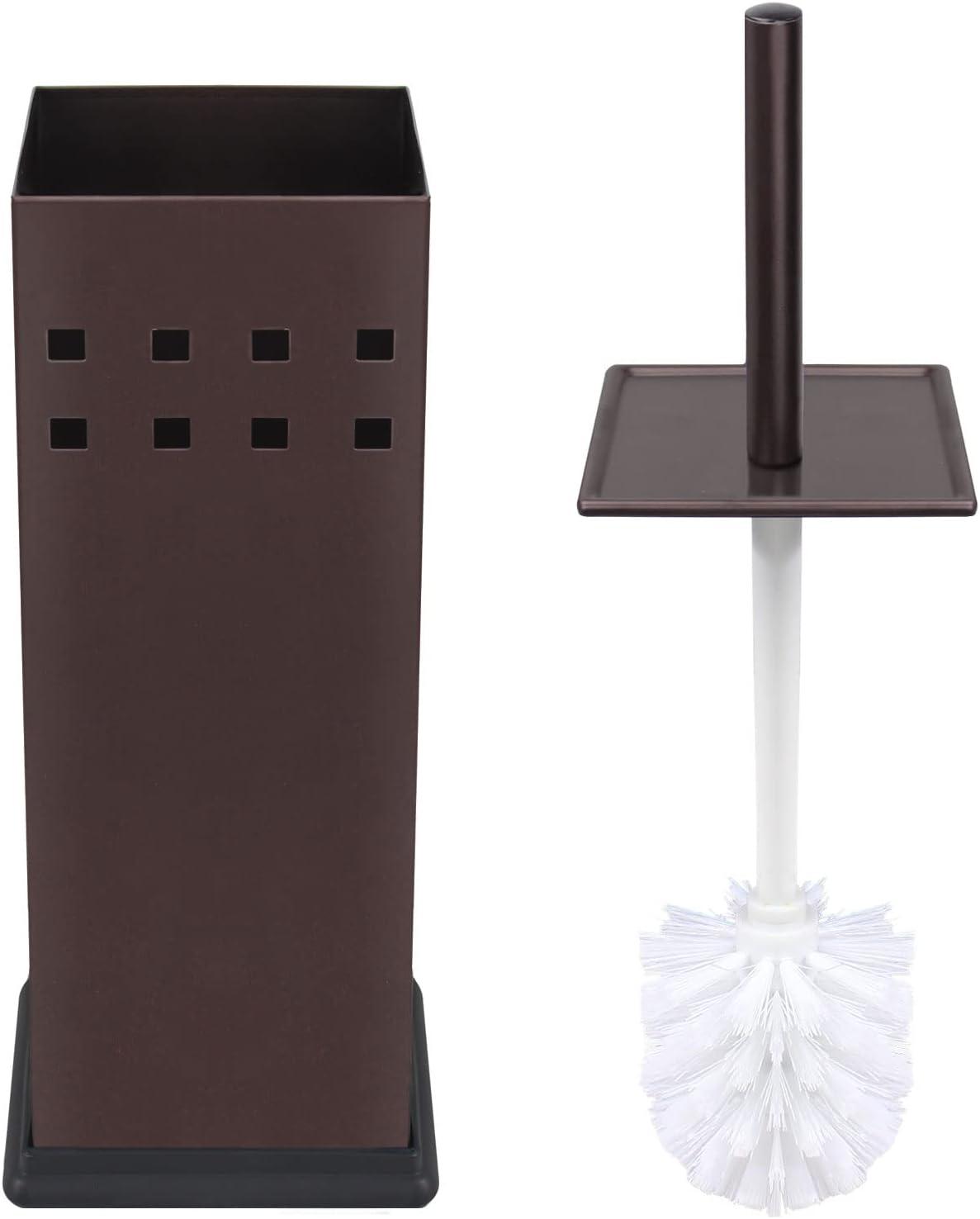 Toilet Brush and Holder, Toilet Bowl Brush for Bathroom, Toilet Cleaner, Odor Free, Bronze