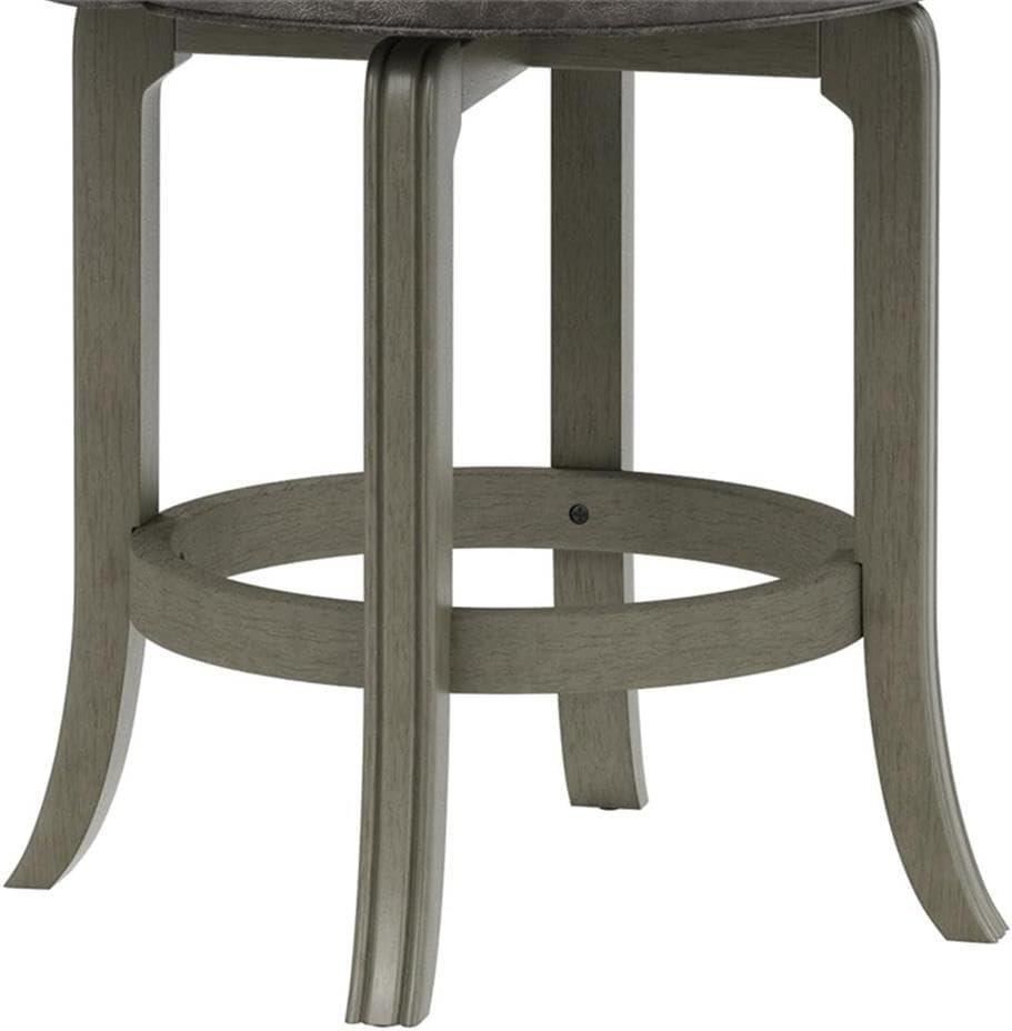 Napa Valley Wood Swivel Counter Height Barstool Aged Gray/Charcoal - Hillsdale Furniture