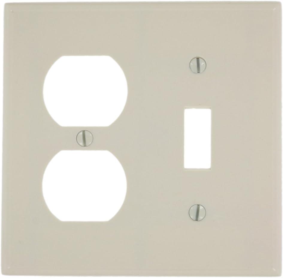 Leviton Light Almond 2-Gang 1-Toggle 1-Duplex Wall Plate