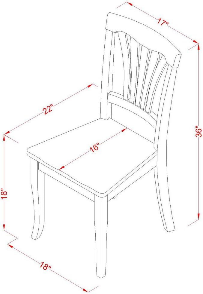 East West Furniture  Dining Room Furniture Set- an Oval Kitchen Table and 6 Dining Chairs, Buttermilk & Cherry