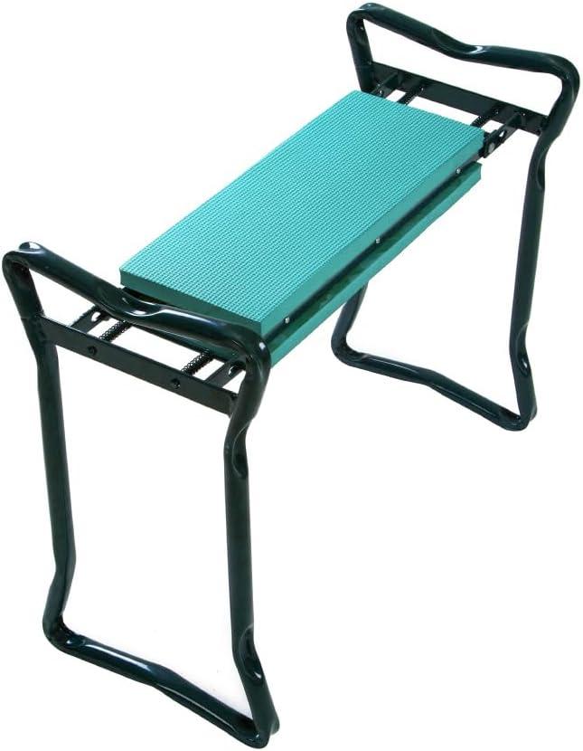 Green Steel Padded Garden Kneeler and Seat