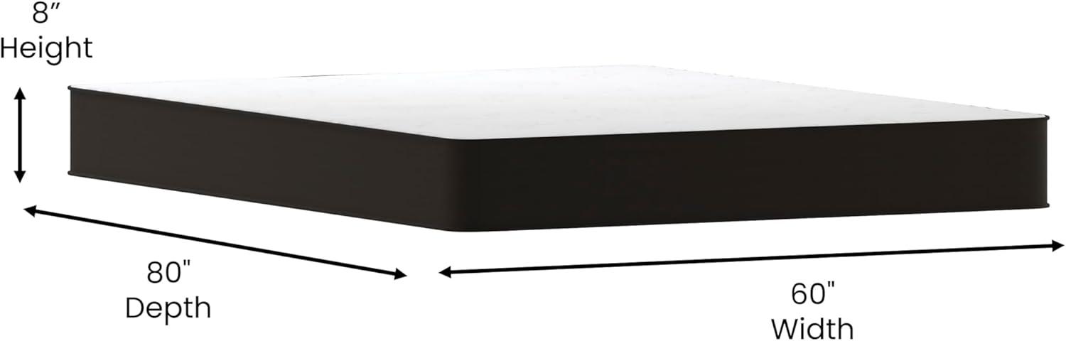 Flash Furniture Capri Comfortable Sleep 8 Inch CertiPUR-US Certified Foam and Innerspring Hybrid Mattress, Queen Mattress in a Box