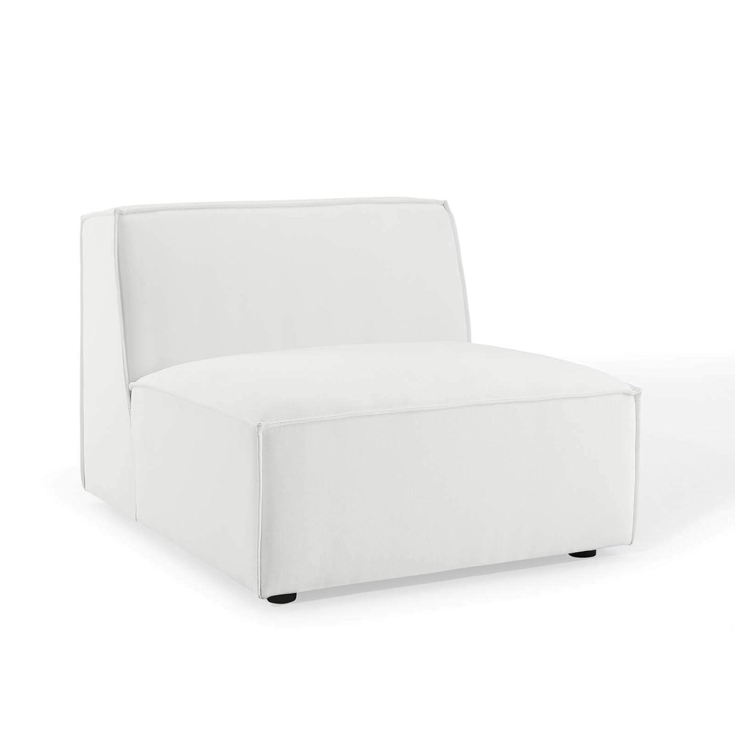 6pc Restore U-Shaped Sectional Sofa White - Modway: Polyester Upholstery, No Assembly, Modern Decor