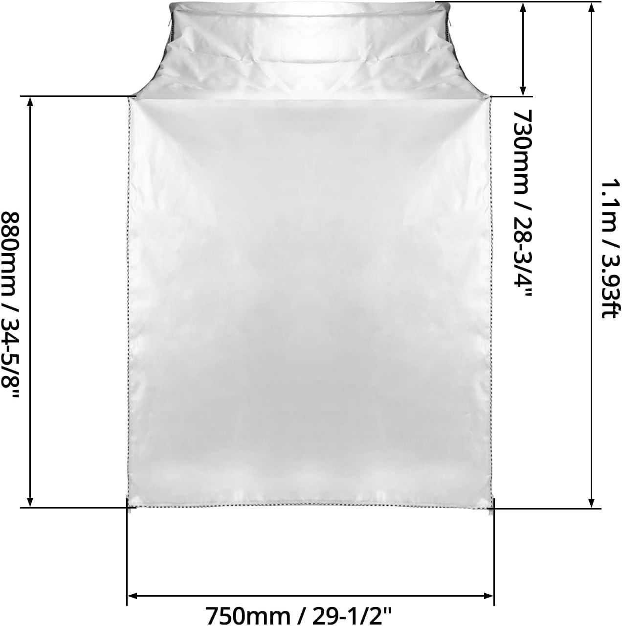 QWORK Washer and Dryer Covers, Heavy Duty Waterproof Washing Machine Cover for Most Top Load or Front Load Machine, Dustproof, All Weather Protection, 29" W x 28" D x 43" H