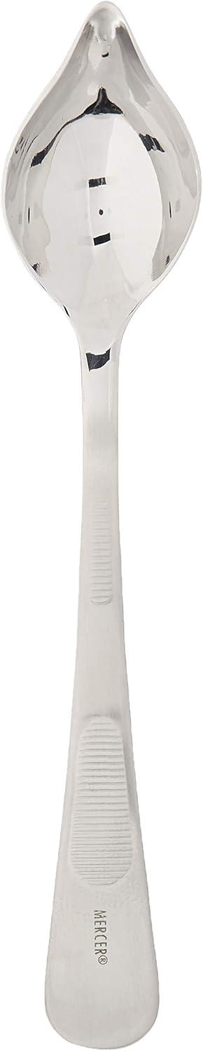 Petite Silver Stainless Steel Saucier Spoon with Spout