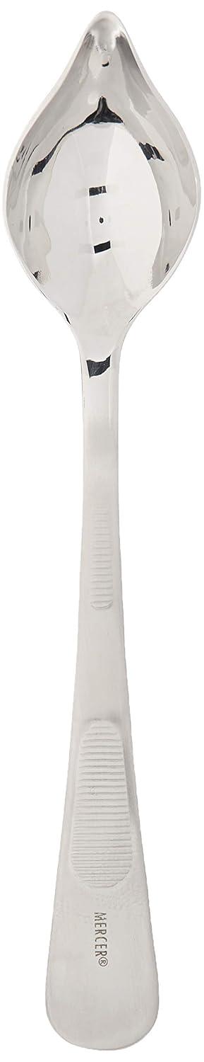 Petite Silver Stainless Steel Saucier Spoon with Spout