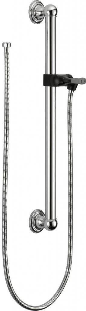 Stainless Steel Adjustable 24" Shower Grab Bar with Hose