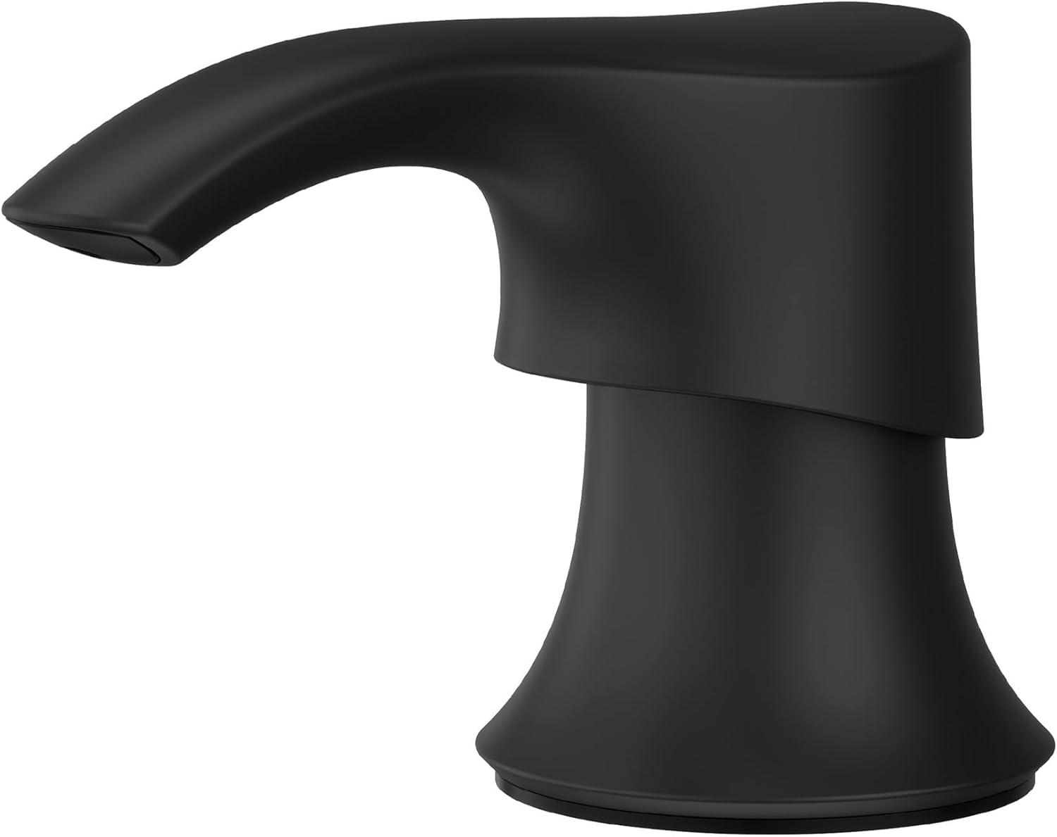 Matte Black Metal Kitchen Sink Soap Dispenser, 16-Ounce