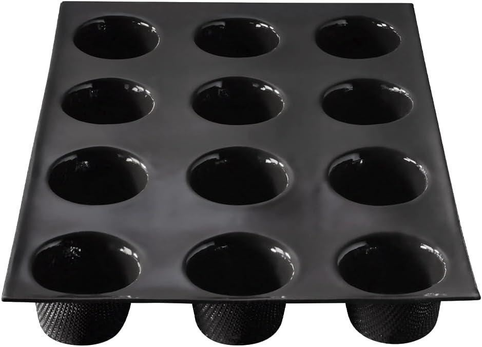 Black Silicone Non-stick Mini Round Muffin Mold