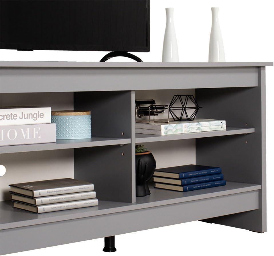 Ebern Designs Media Console TV Stand Entertainment Center with 6 Shelves and Cable Management for 65, 75 Inch Television Living Room and Bedroom Modern Wooden