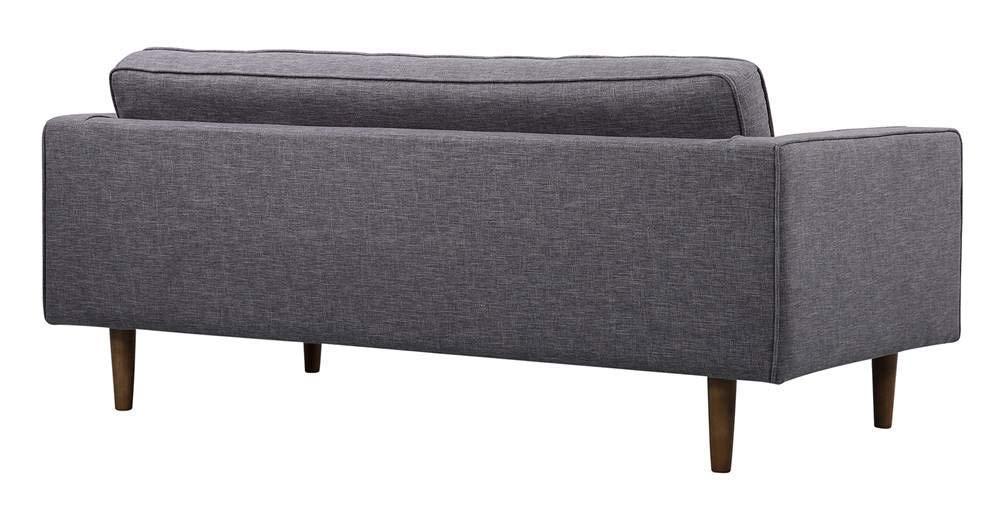 Element Loveseat in Dark Gray Linen and Walnut Legs