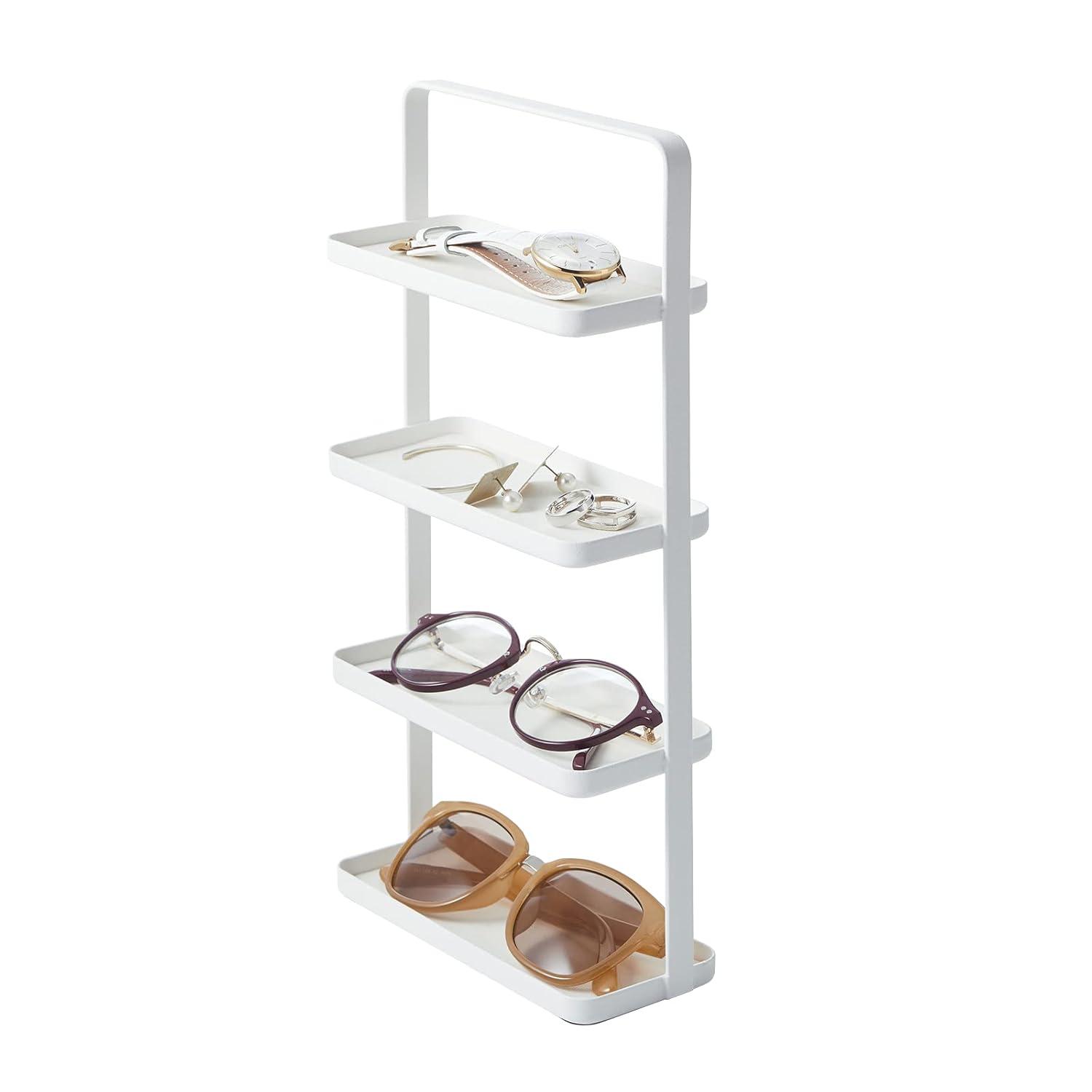 Tower Yamazaki Home 4-Tier Accessory Tray, Jewelry Holder & Storage Organizer, Steel, Handle