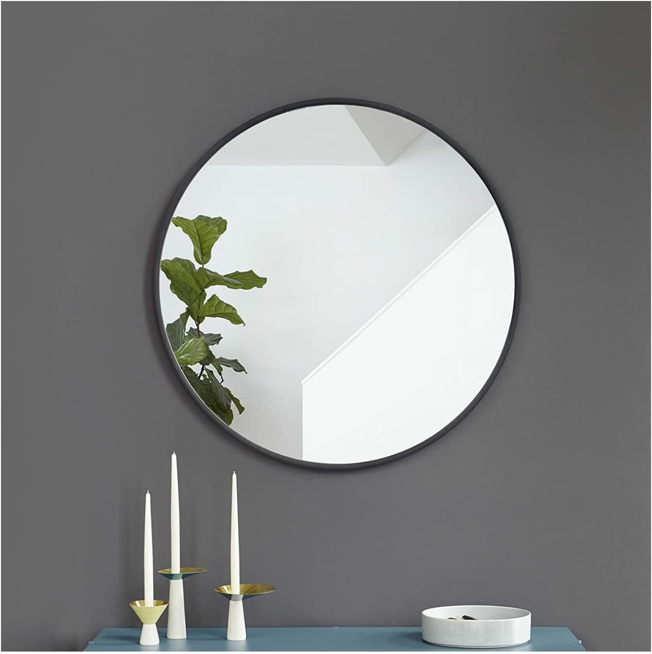 Hub Rubber Round Wall Mirror