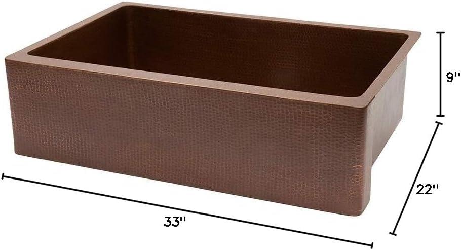Premier Copper Products 33'' L Kitchen Sink KASB33229