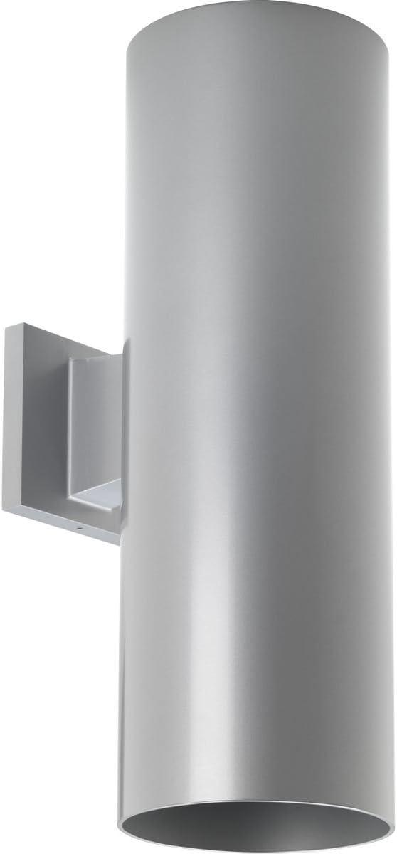 Progress Lighting, Cylinders Collection, 2-Light Wall Light, Metallic Gray, Aluminum, Antique Bronze Shade