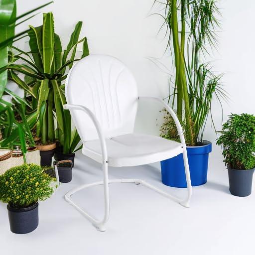 Griffith Metal Chair in White Finish