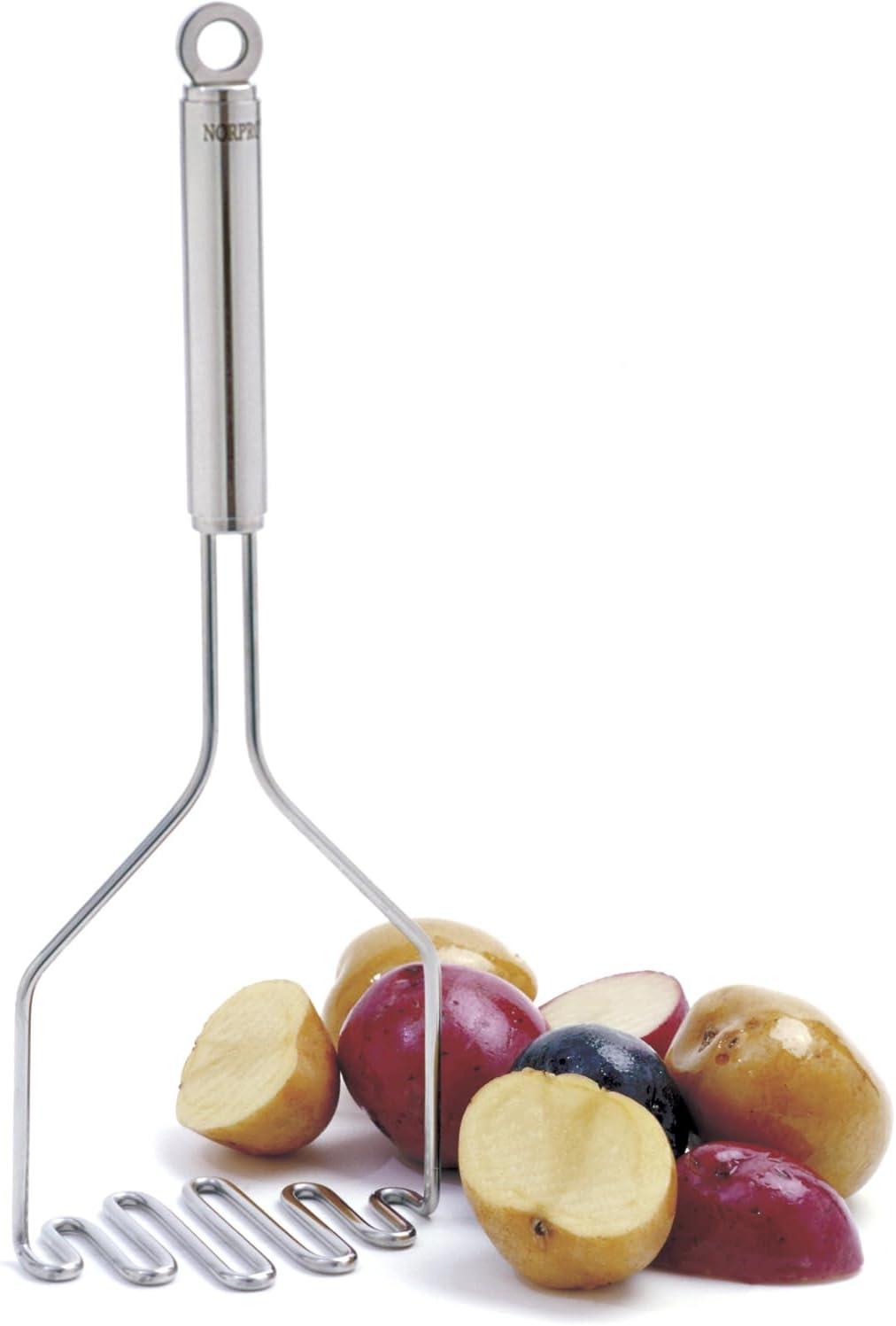 Stainless Steel 12" Potato Masher with Long Handle